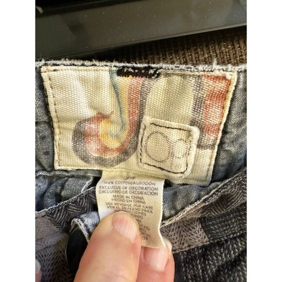 Vintage‎ Ocean Pacific Plaid 90s Shorts 34 Gray Cotton Casual Lightweight Mens - Picture 4 of 8